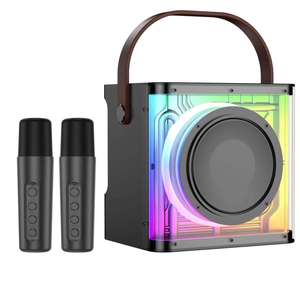 Mini haut-parleur karaoké <span class=keywords><strong>portable</strong></span> sans fil avec lumières RGB, micro et batterie intégrée pour téléphone, soirées chantées et usage domestique - Product Image 6