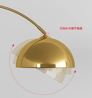Lampe sur pied décorative de luxe en marbre nordique pour chambre à coucher, hôtel, salon, lampe sur pied moderne pour salon