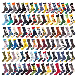 Wholesale High Quality Winter Socks Cotton Jacquard Dress Socks Colorful Festival Crazy Funny Women Men Crew Happy Socks