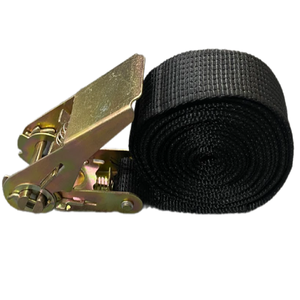 Sangles à cliquet en polyester de 1 pouce, crochet - 3 mètres de longueur, sécurisent les motos/quad, petites charges, sangle durable, cliquetage fluide - Product Image 1