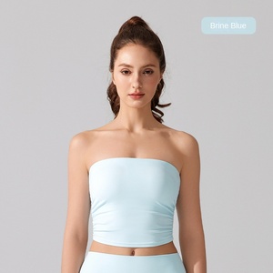 <span class=keywords><strong>Soutien</strong></span>-<span class=keywords><strong>gorge</strong></span> sans bretelles de gymnastique de yoga respirant pour femmes avec coussinets amovibles antichoc à séchage rapide Spandex/Nylon - Product Image 1