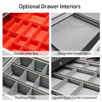 Armoire à outils roulante, système de rangement modulaire, OEM/ODM/OBM, acier laminé à froid 1,2-3,0 mm, garantie 3 ans, gestion des outils industriels