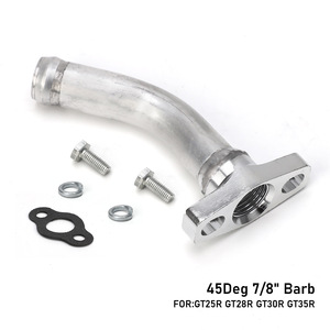 Brida de drenaje de turbina de 45 grados con conexión de 7/8 pulgadas de aleación de aluminio para GT25R GT28R GT30R GT35R - Product Image 5