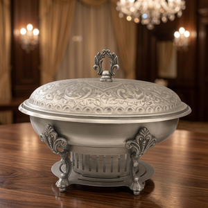 Plat à chafing en acier inoxydable à couvercle roulant pour buffets haut de gamme, hôtels, complexes hôteliers, restaurants et lieux d'événements - Product Image 3
