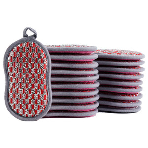 Éponge de nettoyage magique double face Su Kemei pour la vaisselle de cuisine avec motif en fibres antiadhésives - Product Image 1