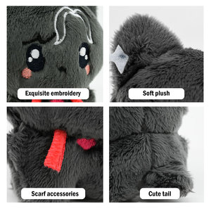 Petits jouets en peluche doux, accessoires de sac à dos, breloques de sac, cadeaux chat noir anime, porte-clés en peluche mignons, peluches personnalisées - Product Image 5