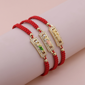 Pulsera Cristiana de San Judas Tadeo Chapada en Oro de 18K, Estilo Boho Chic, Resistente al Deslustre, para Hombres y Mujeres, Protección Espiritual - Product Image 4