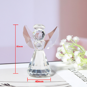 Luxurious Birthday <strong>Gifts</strong> Baby Shower Baptism Return <strong>Gifts</strong> Gold Clear Crystal Glass <strong>Angel</strong> Model Ornament in the Stock Wholesale - Product Image 2