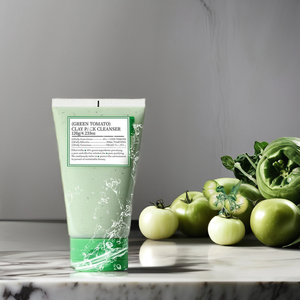 Espuma Exfoliante de <span class=keywords><strong>Arcilla</strong></span> de Tomate <span class=keywords><strong>Verde</strong></span> OEM ODM con Extracto de Té <span class=keywords><strong>Verde</strong></span>, Hidratante, Iluminadora, Blanqueadora, Antiarrugas y de Limpieza Profunda - Product Image 1
