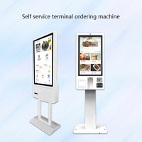 THLEE Machine de commande en libre-service de restaurant de 21.5 pouces, machine de commande en libre-service tactile, kiosque de commande en libre-service, 24 heures sur 24
