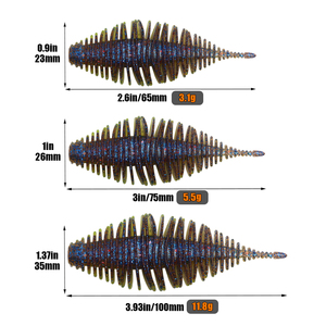 Esche da Pesca Bioniche in PVC Morbido e Resistente, Swimbait, Vermi e <span class=keywords><strong>Minnow</strong></span> <span class=keywords><strong>per</strong></span> Trota, <span class=keywords><strong>Spigola</strong></span>, Lucioperca, <span class=keywords><strong>Spigola</strong></span> di Mare, Acqua Dolce e Salata, Fiume e Lago - Product Image 4