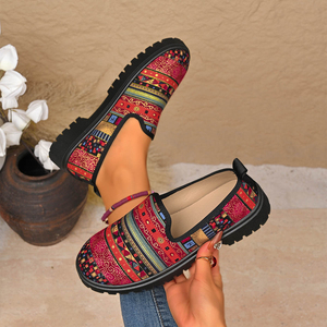 Femmes coloré toile <span class=keywords><strong>Espadrille</strong></span> sandales respirant printemps automne sandales plates bohème motif Animal bout ouvert plage appartements - Product Image 2