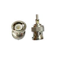 Connecteur coaxial BNC mâle à sertir 50 Ohm, connecteur coaxial RF BNC nickelé DC~3GHz pour câble coaxial d'antenne RG316 RG174