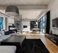 Maison préfabriquée moderne de luxe portable, structure en acier modulaire préfabriquée, maison en acier moderne