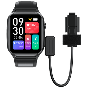 Montre connectée <span class=keywords><strong>pour</strong></span> seniors <span class=keywords><strong>avec</strong></span> GPS, appel SOS, détection de chute, moniteur de fréquence cardiaque et de pression artérielle, boussole Android, étanche IP67, écran carré IPS - Product Image 2