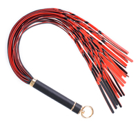 Pagaie de fustigation de luxe en PU, double couche, noir et rouge, fouet de haute qualité, jouet d'impact BDSM