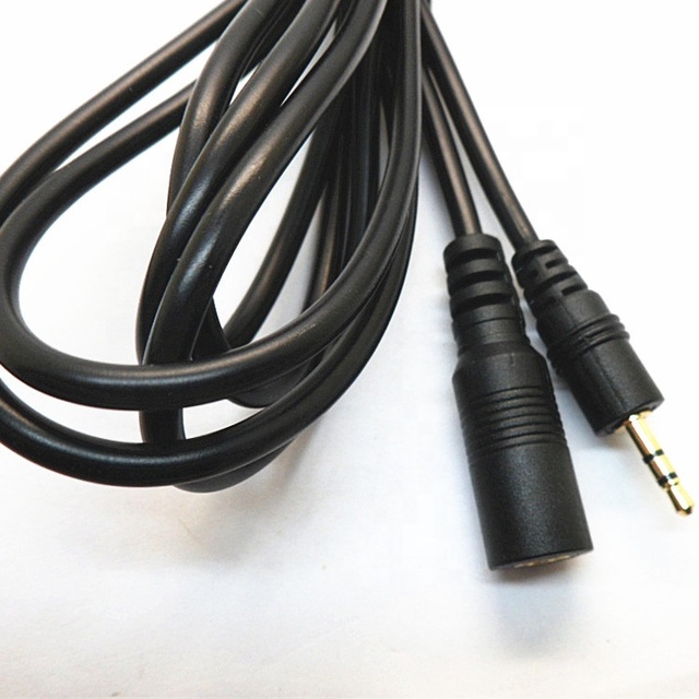 Custom 2.5mm Stereo Headphone Jack Male to Female Audio Cable with PVC Jacket TRS Connector for Multimedia Use