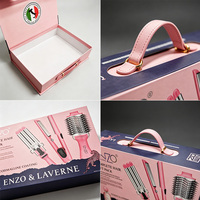 Kit de soins capillaires écologiques personnalisé, boîte cadeau rigide de style livre, couvercle à rabat, insert en pulpe, laminage brillant, emballage cadeau de luxe
