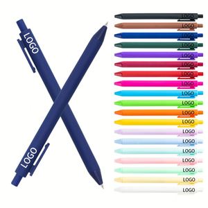 Bolígrafos de Plástico al por Mayor, Color Caramelo, Económicos, Multicolores, Recubiertos de Goma, para Regalos, con Logotipo Personalizado Impreso, para Papelería - Product Image 1