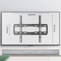 Soporte de TV LCD LED Delgado hecho en fábrica, soportes de TV fijos de acero montados en la pared para uso en la oficina