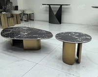 EKAR Table d'appoint minimaliste à cadre en acier inoxydable Table d'appoint au design moderne pour la maison, le bureau et la chambre à coucher