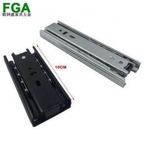 Corredera de Cajón de 3 Pliegues de 45 mm de Ancho con Rodamientos de Bolas, Cierre Silencioso y Suave para Muebles - Product Image 1