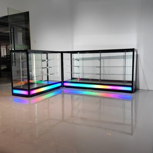Vitrine en verre <span class=keywords><strong>KEWAY</strong></span>, sur mesure, avec éclairage LED fluide, taille personnalisable - Product Image 1