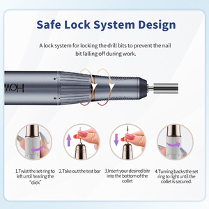 HOWYEA macchina professionale professionale 35000 RPM trapano per unghie senza fili per Manicure Pedicure penna per macchina per Manicure - Product Image 6