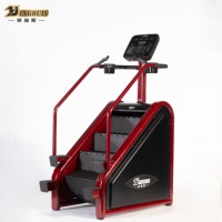 Equipo de Gimnasio Cardiovascular, Escaladora con Pantalla Táctil de Nuevo Desarrollo con Luz LED, Máquina Eléctrica para Subir Escaleras