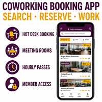 Desarrollo de Aplicaciones de Reserva de Espacios de Coworking Personalizados para iOS y Android, Reserva de Salas de Reuniones en Internet Multiplataforma