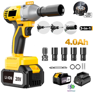 20V 430Nm Brushless Cordless 3 in 1 Impact <b>Wrench</b> for Car Battery Powered Local US Warehouse Drop Shipping Supported CW-20B-1 Co - Product Image 1