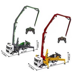 SJY-1381 Camion pompe à béton RC 1/18 en alliage léger, 11 canaux, télécommandé, véhicule de chantier de pulvérisation, jouet - Product Image 5