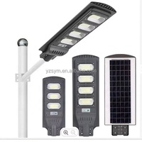 Lampe solaire LED tout-en-un 30W 60W 80W 100W 120W IP65 étanche avec détecteur de mouvement et batterie LiFePO4 pour jardins et routes