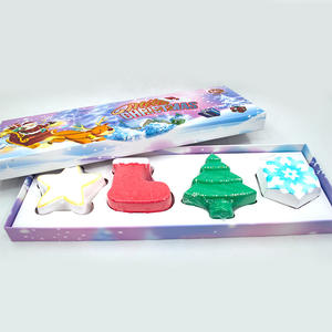 定制圣诞沐浴炸弹，带有简洁的树雪花代表包装风味沐浴嘶嘶声 - Product Image 2