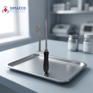 Instrumento Quirúrgico Veterinario SIMAECO con Trócar de Acero Inoxidable Reutilizable, Mango de Madera/Plástico, Modelo DDP - Product Image 2