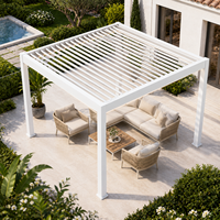 Pergola Bioclimatique Motorisée en Aluminium pour Extérieur, Toit Réglable, Imperméable, pour Jardin, Patio, Auvent, Idéale pour l'Été