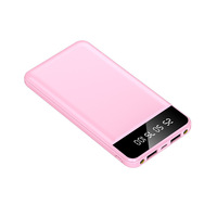 X508-1 Batterie externe haute capacité 10000mAh 20000 Li-Polymère avec écran LED, charge rapide, double ports USB, design portable