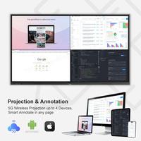 Tableau blanc interactif intelligent CUMEI 65/75/86/100/110 pouces 4K avec écran LCD multi-touch 20 points pour salles de réunion