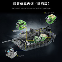 12GO 96001 Dördüncü Nesil Leopar KF15 Panter Askeri Tank Montajlı Yapı Taşları Erkek Çocuk Oyuncağı
