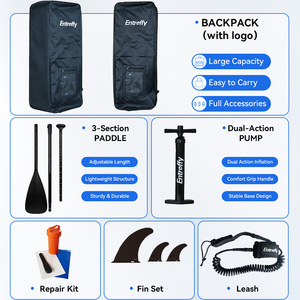 Planche de SUP <span class=keywords><strong>gonflable</strong></span> YoBoat 11 <span class=keywords><strong>pieds</strong></span>, motif chien, légère, tout usage, avec ailerons amovibles, pompe, pagaie et sac à dos - Product Image 2