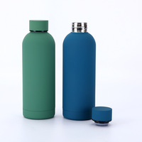 Impresión personalizada caucho pintado Acero inoxidable 500ml botella de agua aislada deportes botella de agua mantener bebidas calientes y frías