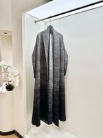 Abaya longue pour femme à dégradé de couleurs, ouverte sur le devant, simple couche, coupe ample, pour usage quotidien