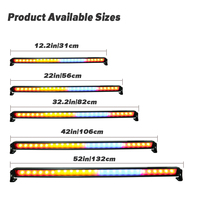 2025 42 '52' Led rouge bleu vert barre lumineuse UTV ATV 4x4 plusieurs Modes disponibles Led Chase lampes hors route feu de freinage de recul