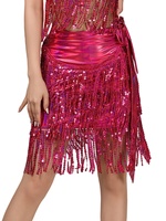 Toalla de cadera con lentejuelas y flecos para danza latina, toalla con flecos para danza del vientre, cadena para la cintura, toalla vibratoria, falda de baile, charol