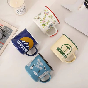 Tasses promotionnelles émaillées imprimées pour les fêtes, avec logo personnalisé, collection de tasses métalliques pour le camping, cadeau d'hiver - Product Image 6