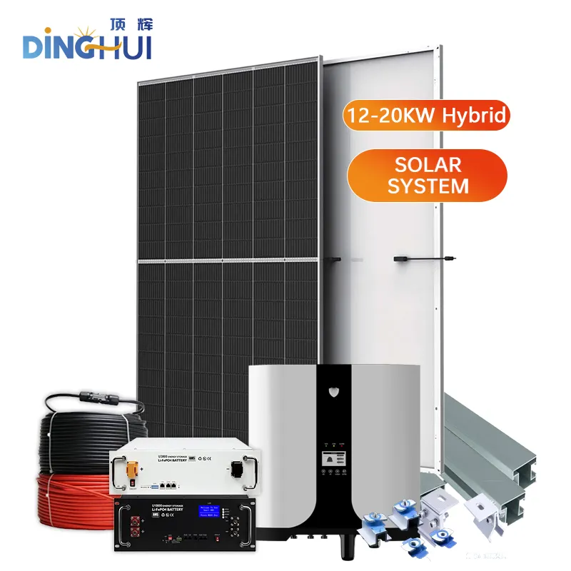 Mái ngói năng lượng mặt trời quang điện 80kw 100kw 120kw 160Kw 200Kw 250Kw 500kw 700kw Hệ thống lưu trữ năng lượng mặt trời lai lắp mặt đất