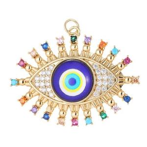 Yuanlong - Cadena <span class=keywords><strong>de</strong></span> Bambú con Colgante <span class=keywords><strong>de</strong></span> Ojo <span class=keywords><strong>de</strong></span> Diablo Europeo y Americano, Chapado en Oro <span class=keywords><strong>de</strong></span> 14K, con Circonita, Ojo Azul, para Joyería DIY - Product Image 1