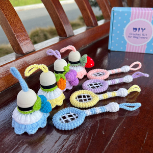 Kit d'apprentissage du crochet pour débutants en anglais, poupée en crochet faite à la main, canard, matériel en laine DIY, style de dessin animé moderne, sac - Product Image 1