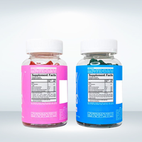 Gummies OEM sous marque privée, fournis par l'usine, pour l'équilibre hormonal adulte Bearvana, rouges et bleus, 100% purs