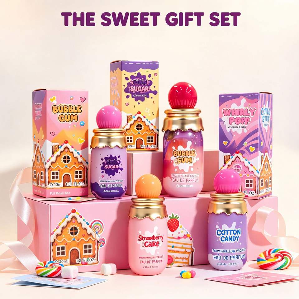 Candy House Eau De Parfum Gift Set Pink Purple Bottle Fragrance ...